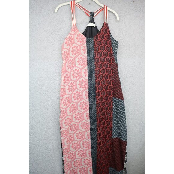 RD Style Maxi Chiffon Mixed Prints Braided Straps Dress-Size Medium-Whimsigoth - Picture 1 of 12
